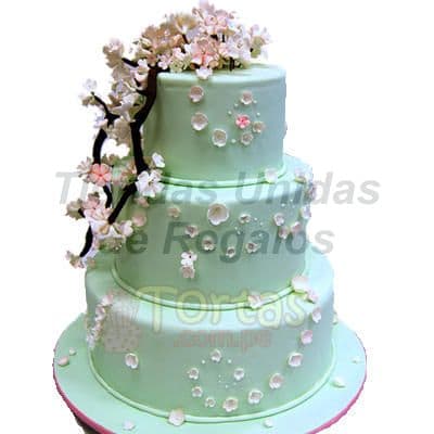 Torta de Matrimonio 18 | Tortas matrimonio | Tortas de Bodas | Torta para Bodas - Cod:WMA18