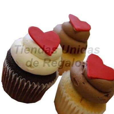 Envio de Regalos Cupcakes Corazones - Regalos Personalizados - Whatsapp: 980660044