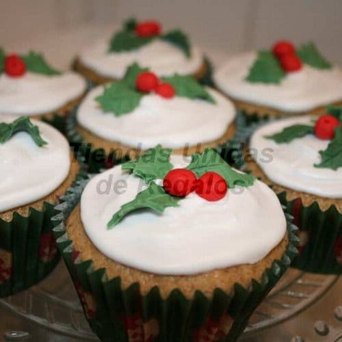 Envio de Regalos Cupcakes Navidad | Cupcakes Personalizados Para Regalos - Whatsapp: 980660044