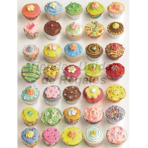 Envio de Regalos 35 Cupcakes  Artísticos | Cupcakes Personalizados Para Regalos - Whatsapp: 980660044