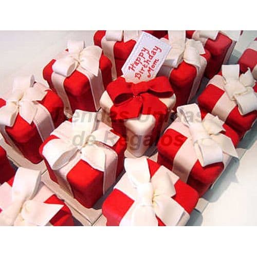 Tortas Individuales de regalitos rojo | Torta Individuales | Tortas Personales - Whatsapp: 980660044