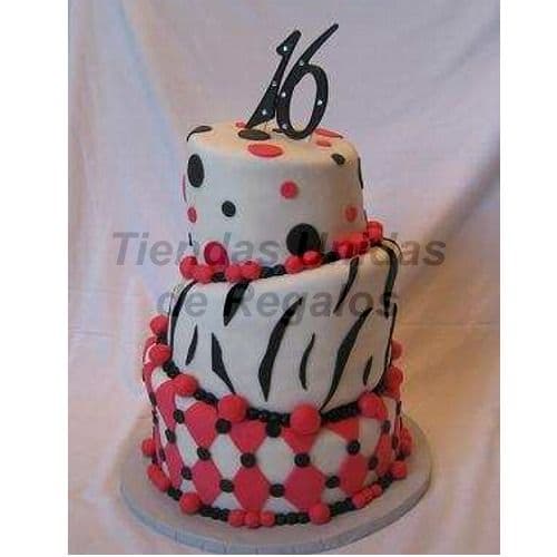 Torta Quinceañero con numeros | Torta de 15 | Tortas de quinceañeras - Cod:WQC19