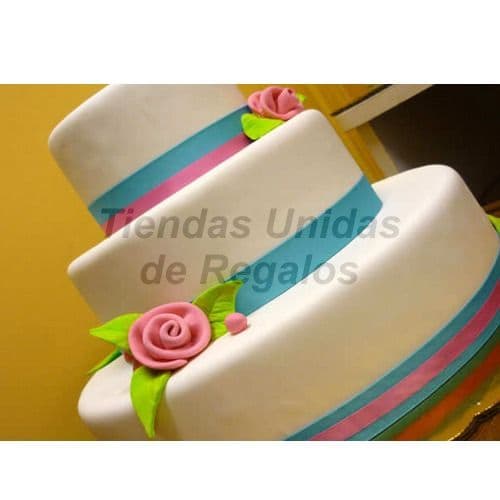 Torta Quinceañero 3 pisos | Torta de 15 | Tortas de quinceañeras - Cod:WQC20