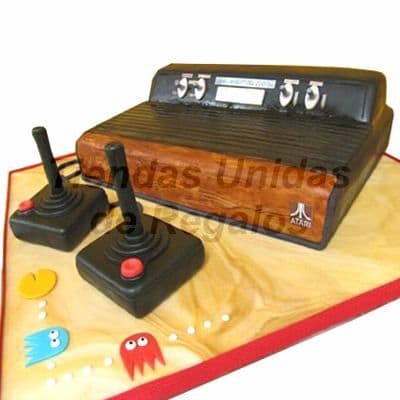 Torta Atari 80s | Atari 2600 Game Console Birthday Cake - Whatsapp: 980660044
