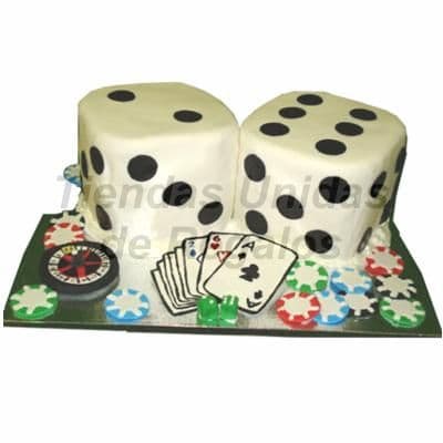 Torta Dados | Pastel dados y cartas | Torta de cupcakes | Tortas de casino 
