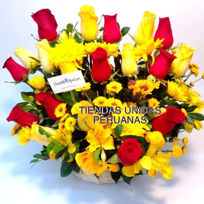 Envio de Regalos Arreglo de 20 rosas | Florerias en Lima - Whatsapp: 980660044