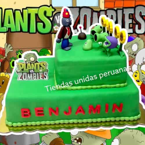 Envio de Regalos Pastel de Zombies vs Plants | Plants vs Zombies cake | Tortas de Zombies | Tortas plantas - Whatsapp: 980660044