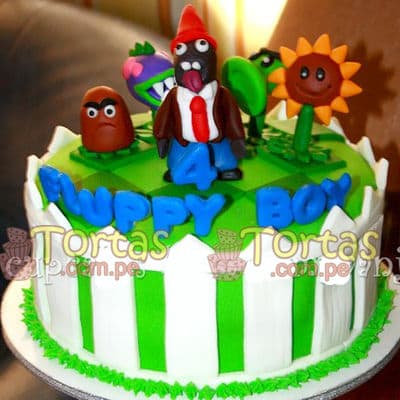 Zombies vs Plants 05 | Plants vs Zombies cake | Tortas de Zombies | Tortas plantas - Whatsapp: 980660044